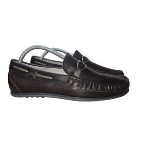 Bacco Bucci Bit Loafer Shoes Mens SZ 9.5 Leather Horsebit Slip On Moccasin